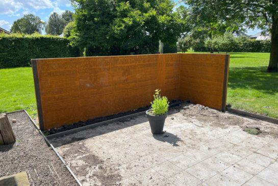 Cortenstalen schutting windscherm