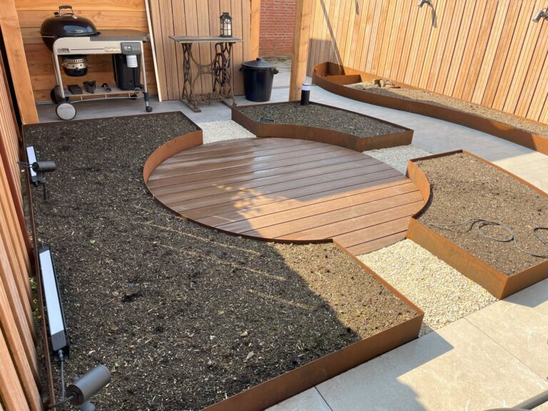 Maatwerk tuin borders cortenstaal