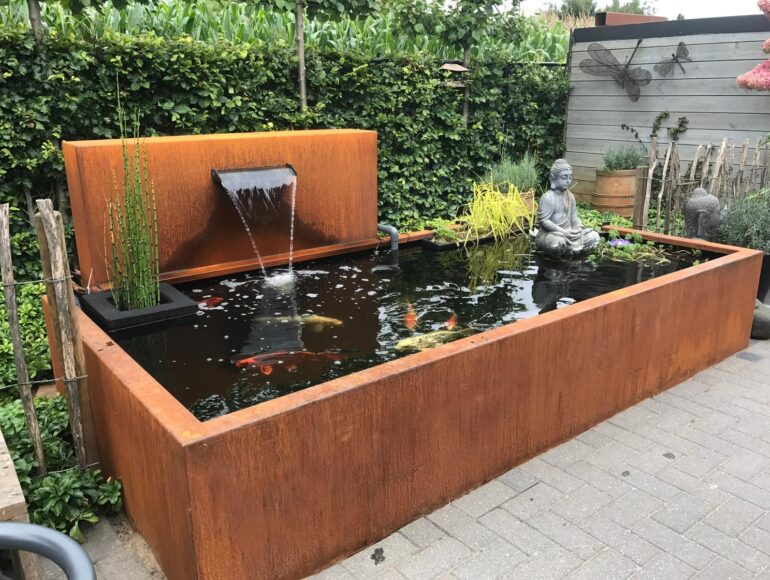 Cortenstalen vijverbak