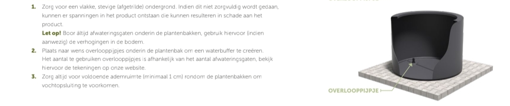 Polyester plantenbak rond plaatsen