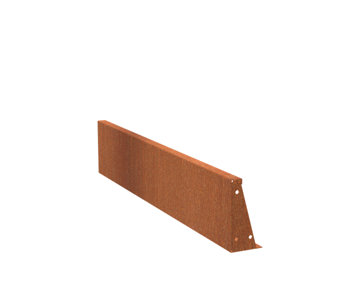 Cortenstalen keerwanden 20 cm hoog 2mm dikte