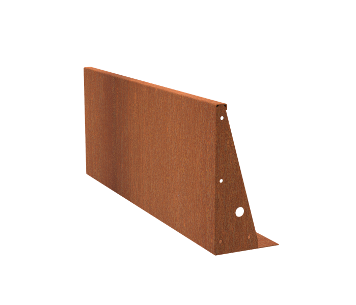 Cortenstalen keerwanden 60 cm hoog 3mm dikte