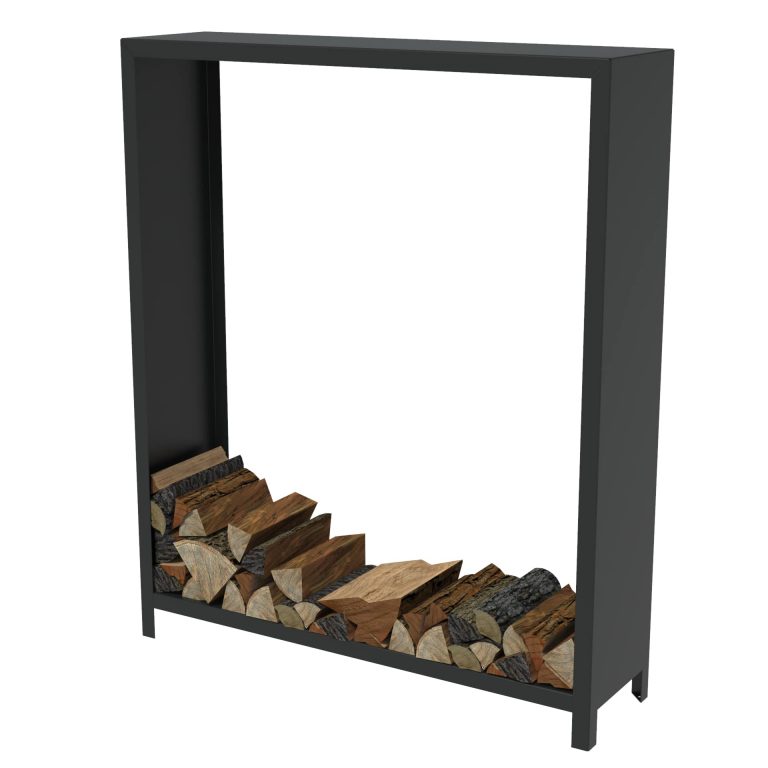 Houtopslag zwart 150x40x180 cm