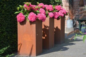 bloempot cortenstaal op maat