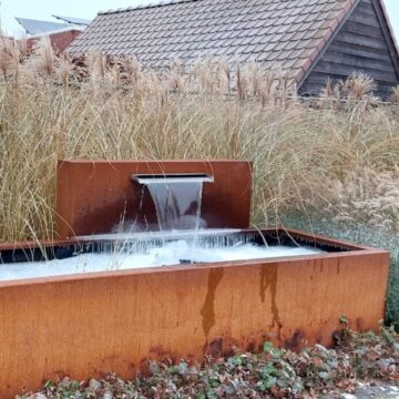 waterelement tuin cortenstaal