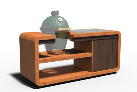 Station kamado Cortenstaal 200x75,2x92,7 cm